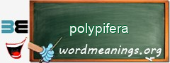 WordMeaning blackboard for polypifera